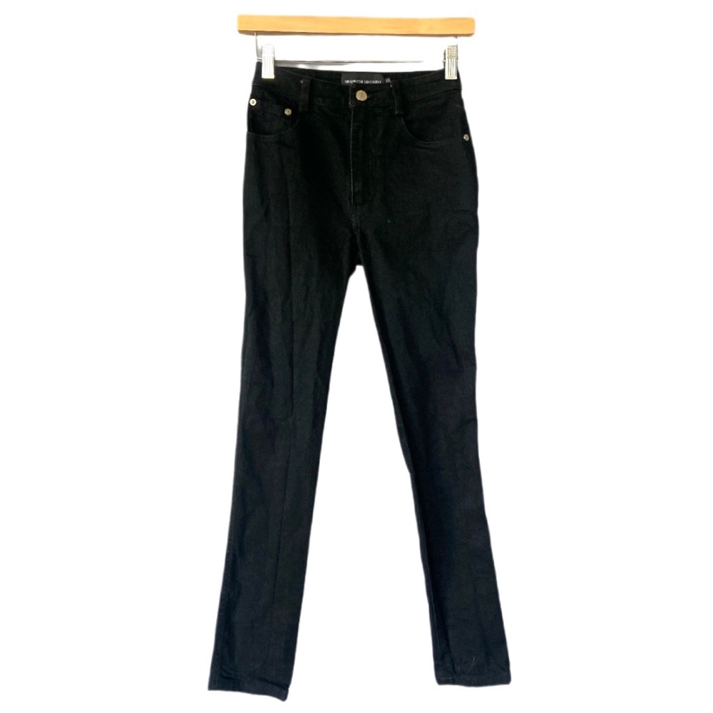 Brandon Maxwell Black High Waisted Skinny Jean Size 24